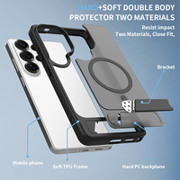 Funda Magnética Antigolpes para Teléfono, con Soporte, Personalizable con Logotipo, de TPU y PC, para Samsung Galaxy S23 S24 S25 S26 Ultra, Directo de Fábrica