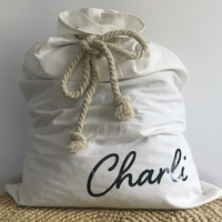 Sacs de Noël personnalisés Sacs de Noël en toile réutilisables avec cordon de serrage Sacs de Noël Sac de Père Noël