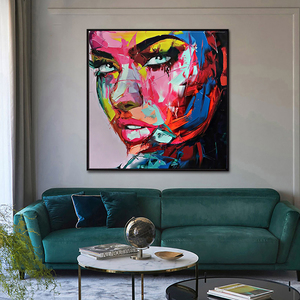 100% ручная работа, современная абстрактная картина на заказ, портрет, картина маслом, домашний декор, настенная рамка ручной работы в цифровом виде - Product Image 6