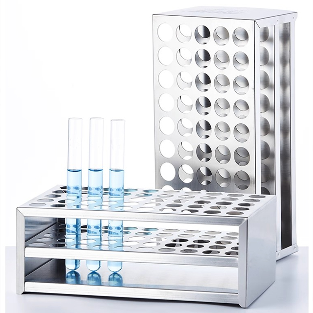 Test Tube Racks Stainless Steel Diagram For Experiment Setup Lab Outline Vector Illustration