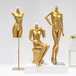 <span class=keywords><strong>Mannequin</strong></span> de vitrine en fibre de verre dorée pour vêtements, soutien-gorge et culottes, idéal pour les magasins de lingerie - Product Image 2