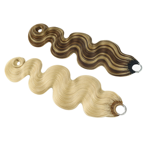 FH Double Drawn <b>Body</b> <b>Wave</b> Miracle Knot Crochet Human Hair Color Ring X Feathering Tip Braids Human Hair Crochet - Product Image 4