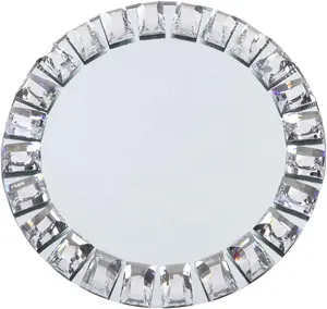 Wholesale Mirror Silver Glass Charger Plates