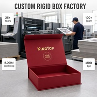 Boîte cadeau rigide personnalisée pour vêtements uniformes, fermeture magnétique, pliable, rouge, doré mat, vente en gros, directement de l'usine