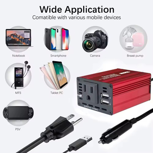 Compacte 150W Auto Inverter-Converteert 12V Dc Naar 110V/220V Ac Met Universele Compatibiliteit - Product Image 2