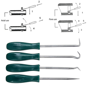 Hot Sale 4Pcs 135mm Car Auto Vehicle Oil Seal Screwdrivers Set O-Ring Seal Gasket <b>Puller</b> Remover Pick Hooks Repair Tools for Car - Product Image 2