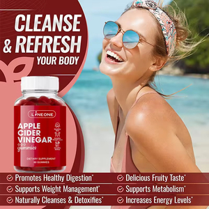 Gomitas Veganas Sin Azúcar para un Vientre Plano, con Vinagre de Sidra de Manzana, Vitaminas, <span class=keywords><strong>Detox</strong></span>, Keto, Suplemento para la Salud Intestinal - Product Image 4