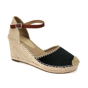 Nouvelle mode femmes chaussures Compensées en été de 8.8cm haut <span class=keywords><strong>talon</strong></span> plate-forme creuse Baotou à un bouton Fée sauvage évidé sandales - Product Image 3