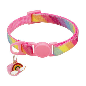 Collar para mascotas estampado 1,0 con hebilla de seguridad: Collar para mascotas de color arcoíris con hebilla segura, adecuado tanto para gatos como para perros - Product Image 5