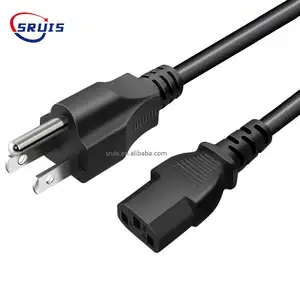 New Design Computer Copper Us American 110V 125V America 3Pin To Ac Cable 3 Pin Plug C13 Power Cord Inline Switch