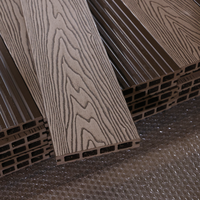Imperméable extérieur WPC Deck Board Flooring Bois Plastique WPC 3D Wood Grain Composite Decking
