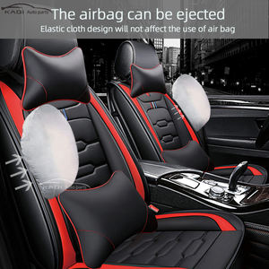 ที่หุ้มเบาะรถยนต์หนัง5ที่นั่งใช้ได้กับถุงลมนิรภัย,เต็มชุดใช้ได้กับถุงลมนิรภัยสไตล์สปอร์ตหรูหราใช้งานได้หลากหลายขนาด - Product Image 2