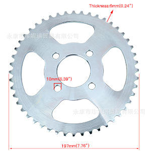 Zhen Nirui Steel <b>Sprocket</b> 48T 51mm Bore For Mini Bicycle Go Kart Repair Part - Product Image 5
