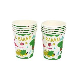 Ensemble de fête d'<span class=keywords><strong>anniversaire</strong></span> sur le thème des dinosaures, serviettes en papier, gobelets en papier, assiettes en papier, couteau, fourchette, cuillère, kit de décoration, vaisselle - Product Image 6