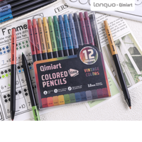 Ensemble de crayons mécaniques de couleurs vintage, tons doux rétro, automatiques, non solubles, fournitures d'art professionnelles pour le dessin