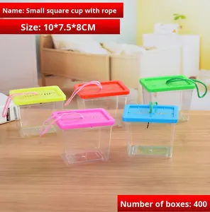 Grande, moyenne, petite boîte de transport et d'élevage pour animaux de compagnie transparente portable, réservoir pour tortues, <span class=keywords><strong>cage</strong></span> fermée pour hamster - Product Image 3