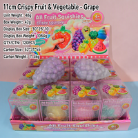 Jouet Squishy aux Fruits 11cm, Squishies Croustillants et Moelleux, Pastèque, Fraise, Raisin, Ananas, Crème Glacée, Jouet Sensoriel Anti-Stress