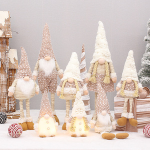 ตุ๊กตาโนมคริสต์มาสพร้อมไฟประดับสำหรับตกแต่งบ้านและห้องนั่งเล่น - Product Image 1