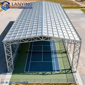 Structure en acier pour gymnase scolaire, conception de toit en treillis tubulaire en acier, hall de sport à ossature spatiale - Product Image 2