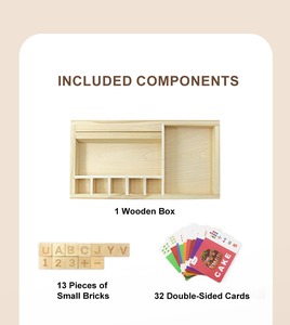 Jeu de comptage <span class=keywords><strong>des</strong></span> mots en français 2026, jouet en bois de correspondance <span class=keywords><strong>des</strong></span> lettres, puzzle d'apprentissage et d'éducation Montessori ABC - Product Image 5