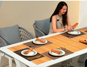 Juego de Mesa de Jardín de Madera de Teca de Lujo en Oferta, Resistente a <span class=keywords><strong>la</strong></span> Intemperie, Estilo Nórdico, para Proyectos Comerciales y Residenciales - Product Image 6