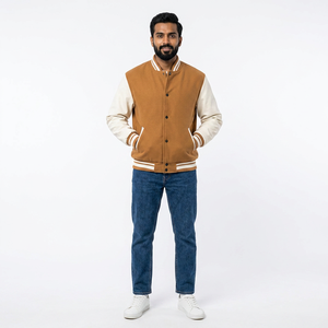 Wholesale Fashion Custom Embroidery Coated Stand Reversible Quick Dry Versity Leatherman Varsity Baseball <b>Letter</b> <b>Men's</b> <b>Jackets</b> - Product Image 1