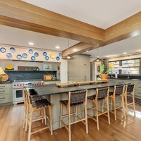 Muebles para el Hogar Modelo 2026, Muebles de Cocina de Madera Sólida, Materiales de Construcción Nuevos