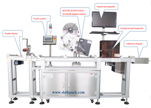 Automatic square Containers Body and Top and Bottom Pneumatic Labeling Machine <b>Label</b> <b>Applicator</b> for Box and Box - Product Image 4