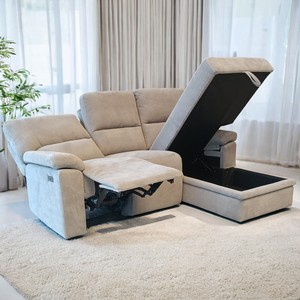 Luxury Furniture Reclining Italian Set <b>Bed</b> 3 Seater Recliner With <b>Storage</b> Function L Shape HY1153E <b>Bed</b> HY1153E HY1 - Product Image 5