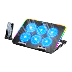 <span class=keywords><strong>Support</strong></span> de <span class=keywords><strong>refroidissement</strong></span> pour ordinateur <span class=keywords><strong>portable</strong></span> de jeu RGB avec double ventilateur jusqu'à 15,6 pouces ICE COOREL N106R - Product Image 2