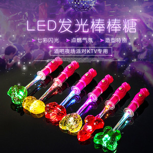 Sodica Glow <span class=keywords><strong>Candy</strong></span>, Barra LED Intermitente, Diversión en Discotecas, Textura Dura, Piruleta Fluorescente con Sabor a Fruta, Empaquetado a Granel, Halal, HACCP - Product Image 4