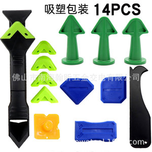 14Pcs Plastic Scraper Set For Sealant Filling And Caulking Tools With Various Nozzles And Blades - Product Image 1