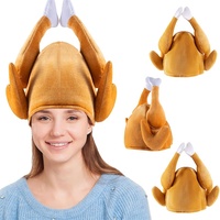 Sombrero de pierna de pollo, sombreros de pavo, sombrero de Carnaval para adultos, fiesta divertida, gorra festiva, Carnaval, Navidad, Acción de Gracias, decoración de fiesta de plástico