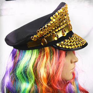 Manwu Factory <span class=keywords><strong>Carnival</strong></span> <span class=keywords><strong>Brazilian</strong></span> Diamond Sequin Hat Party Festival Apropiado para Burning Man Festival Scenes - Product Image 3