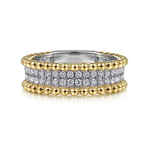 Anello in Metallo Bicolore per Donne, Elegante Gioiello da Dito per Uso Quotidiano - Product Image 1