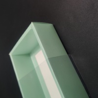 Boîte à tiroir coulissant en PET transparent avec base en papier vert menthe clair, boîte d'emballage personnalisée pour chaussettes textiles, cosmétiques et accessoires avec logo en feuille d'argent