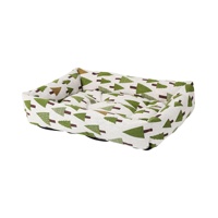 Lit pour animaux de compagnie de luxe en lin antidérapant de haute qualité, lit pour chien pliable apaisant, vente en gros pour petits animaux