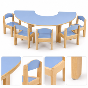 Ensemble <span class=keywords><strong>table</strong></span> et chaises écologiques pour enfants, pour crèche, maternelle, garderie, préscolaire, mobilier en bois Montessori, fournitures <span class=keywords><strong>de</strong></span> classe - Product Image 2