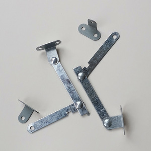 Iron Folding Connecting Rod <b>Bracket</b> Support For Mirror Furniture Bed Headboard Two Fold Flip Up Down <b>White</b> Buckle - Product Image 3