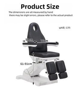 Table de massage électrique réglable pour salon de beauté, chaise de spa en éponge pour soins du visage, idéale pour usage domestique ou professionnel - Product Image 5