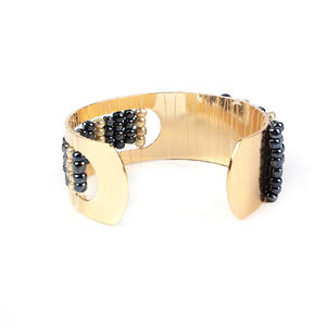 Bracelet tressé plaqué or style punk, très tendance, avec contraste de couleurs unique et design de tissage mica à la mode - Product Image 5