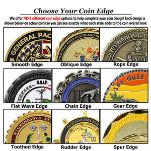 Hoogwaardig gedetailleerd reliëf metaalmunt 2D 3D zinklegering op maat gemaakte munten dubbelzijdig gestempeld logo antiek messing challenge coin - Product Image 6