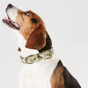 Tali dan kalung hewan peliharaan kerah tali anjing kucing kulit Vegan Pu tahan air kotak-kotak bergaya baru - Product Image 4