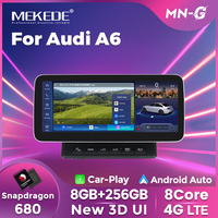 Autoradio Mekede Qualcomm Snapdragon 680 pour AUDI A6 2005-2011, BT DSP, Car-play sans fil, 8 Go, 256 Go, écran IPS