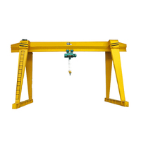 Grue portique monopoutre de 10 tonnes pour levage intensif intérieur/extérieur, équipement de manutention pour entrepôt de construction avec moteur et boîte de vitesses