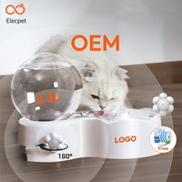 Fontaine à eau pour chat Elecpet 2,3 L avec robinet, distributeur d'eau pour chien, filtre transparent, abreuvoir à capteur pour animaux de compagnie