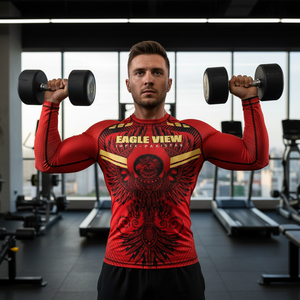 Fourniture directe d'usine T-shirt de compression de gymnastique personnalisé pour hommes Séchage rapide Coupe surdimensionnée Nouvelle couche de base de sport décontracté Imprimé - Product Image 3