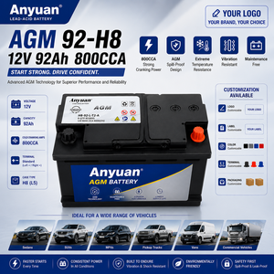 Batería de <span class=keywords><strong>Coche</strong></span> AGM de 12V 92Ah 800CCA H8 DIN LN5, Libre de Mantenimiento, Grupo 49, <span class=keywords><strong>Precio</strong></span> de Fábrica - Product Image 2