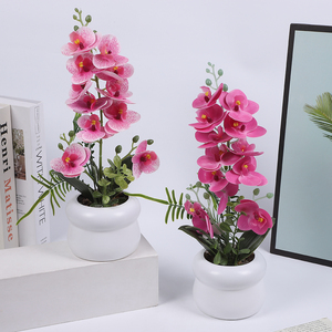 <span class=keywords><strong>Fiori</strong></span> Artificiali Emozionali, Orchidea Artificiale all'Ingrosso in Vaso, Forniture per Giardino, Succulente, <span class=keywords><strong>Fiori</strong></span> Artificiali per Feste, Mazzo - Product Image 6