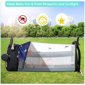 Sac à dos personnalisé étanche de grande capacité pour poussette de bébé Sac à dos de voyage pour bébé avec berceau pliable - Product Image 4